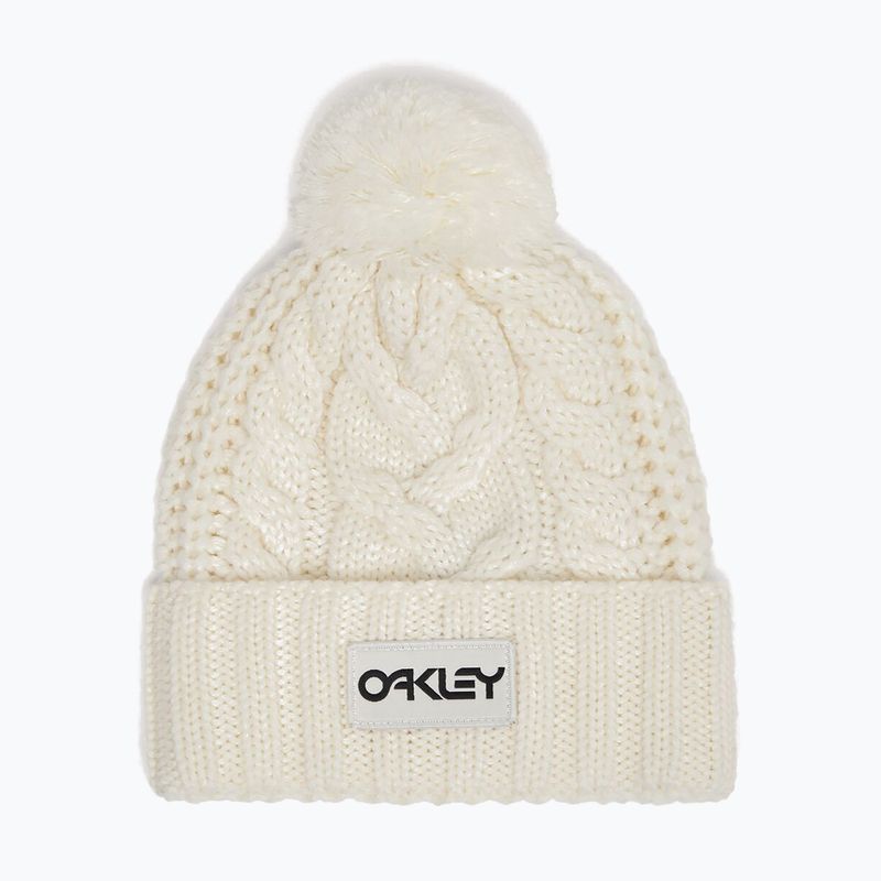 Oakley Harper Pom Beanie arktisch weiß/blackout Wintermütze