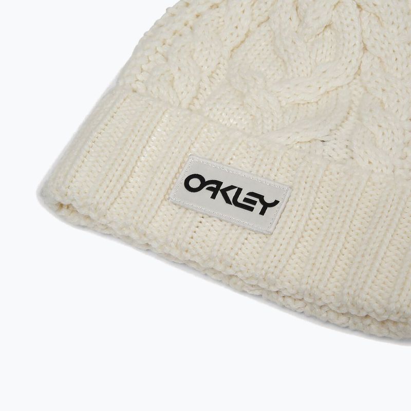 Oakley Harper Pom Beanie arktisch weiß/blackout Wintermütze
