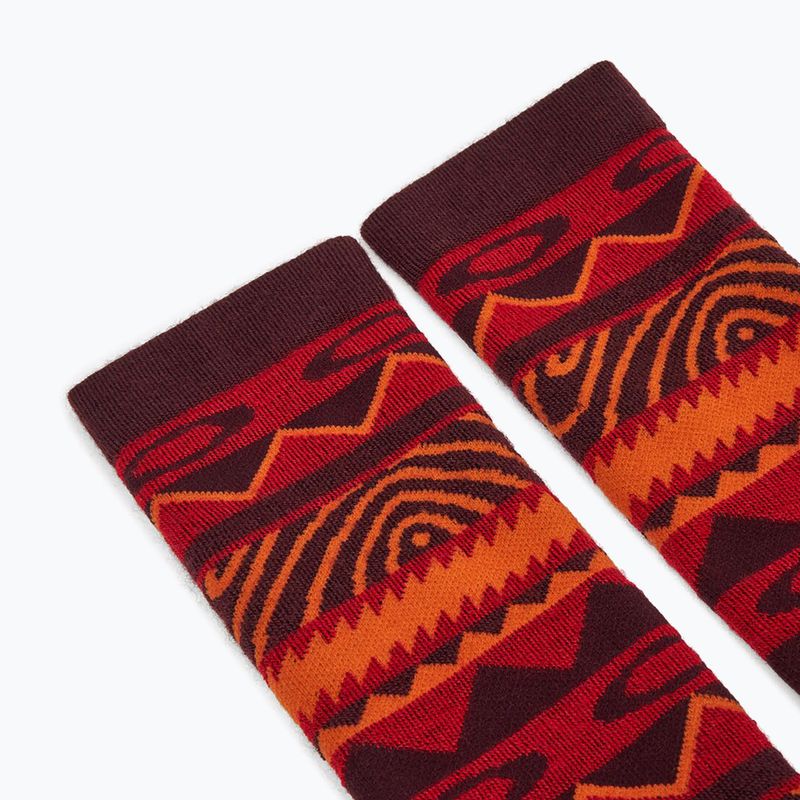 Skisocken Oakley Wanderlust Perf Socks 2.0 grenache norway pattern 4