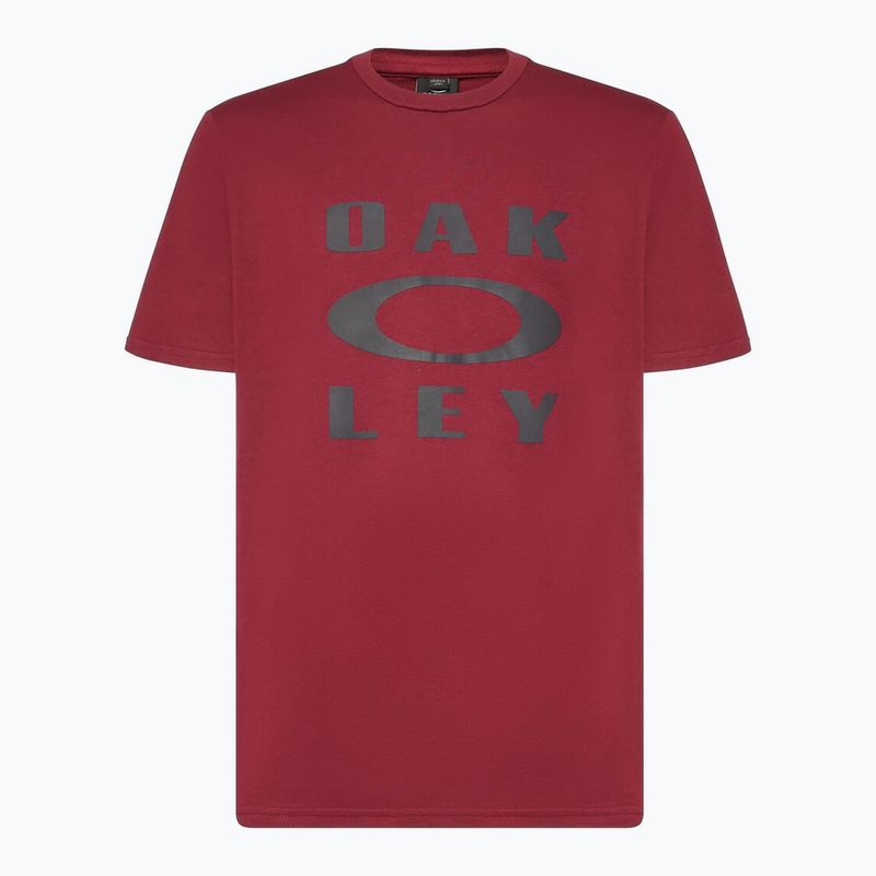Herren Oakley Bark Ellipse Tee Eisen rot