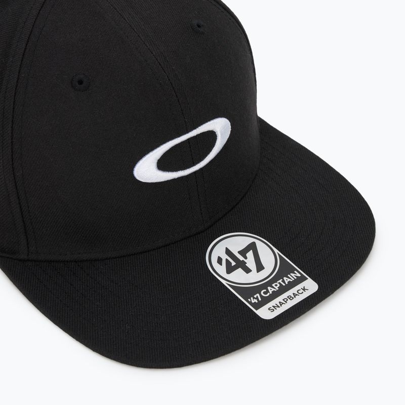 Herren Oakley 47 B1B Ellipse blackout/weiß Baseballkappe 3