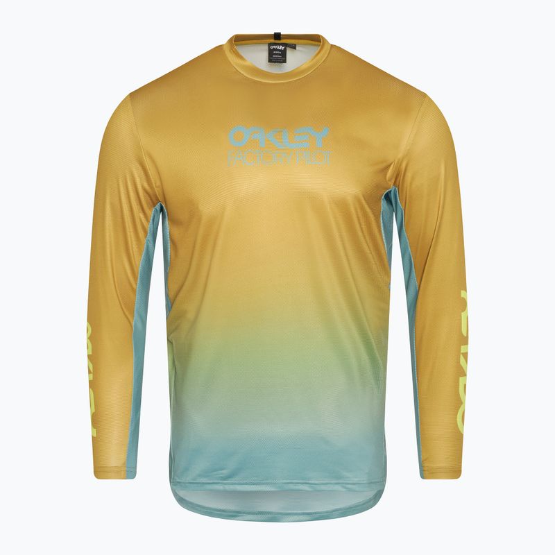 Herren Oakley Maven Küste 2.0 LS Gradient Sulfid pazifischen Radfahren Longsleeve