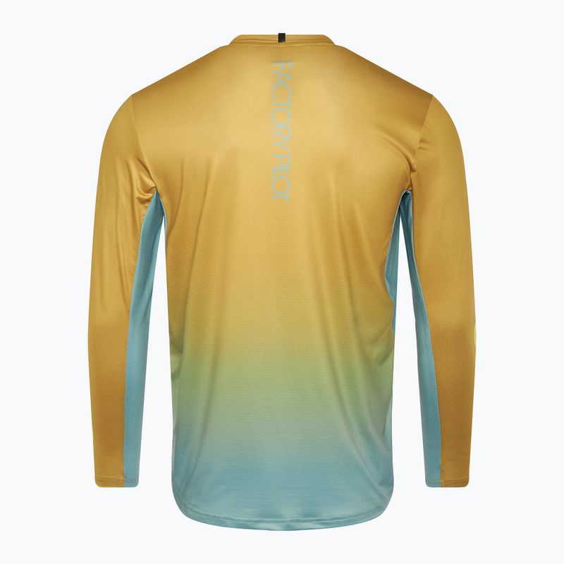 Herren Oakley Maven Küste 2.0 LS Gradient Sulfid pazifischen Radfahren Longsleeve 2