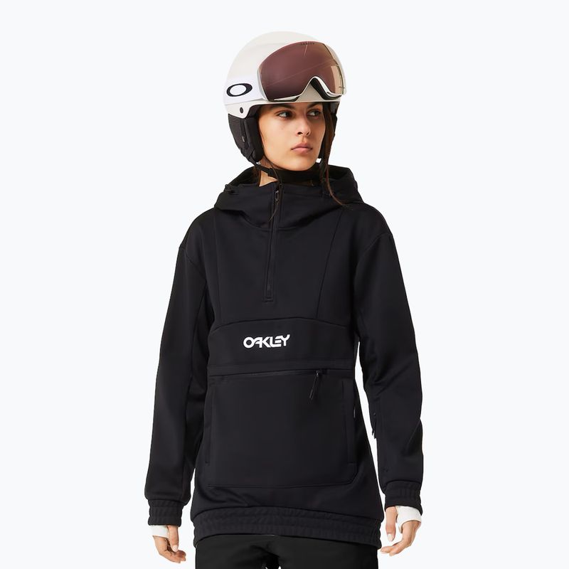 Damen Softshell-Hoodie Oakley TNP Nose Grab Softshell Hoodie blackout/white