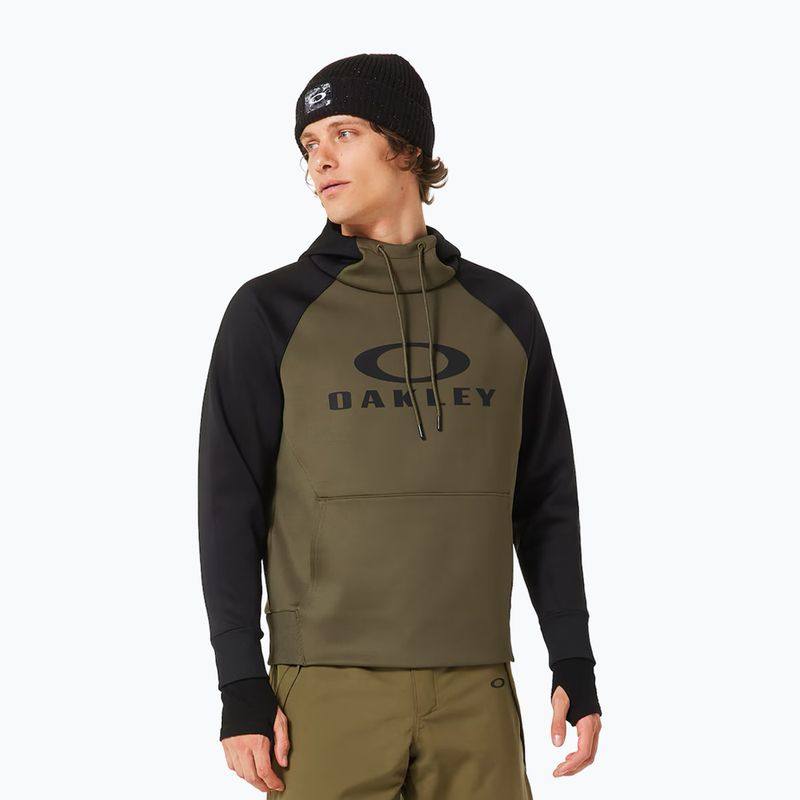 Herren Snowboard-Hoodie Oakley Sierra DWR Fleece Hoody 2.0 army green