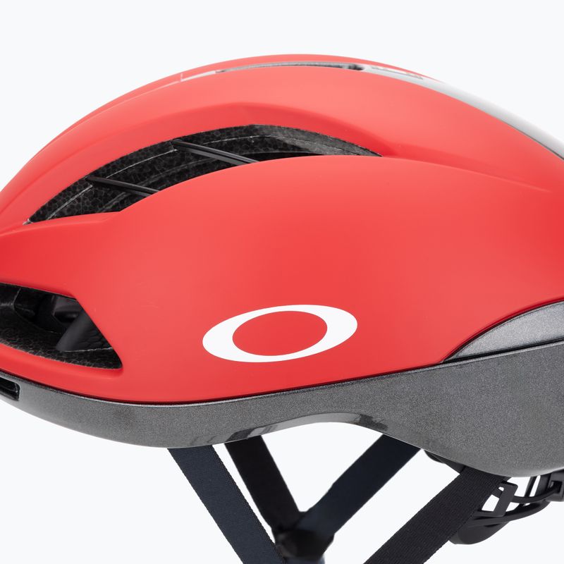 Fahrradhelm Oakley Velo Stelvio EU black/red pro 7