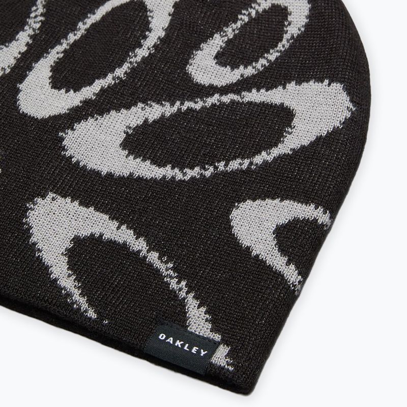 Wintermütze Oakley Ellipse Graphic Beanie black/grey 3