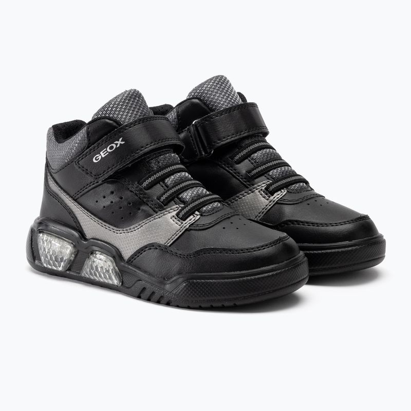 Geox Illuminus schwarz/dunkelgrau Kinderschuhe 4