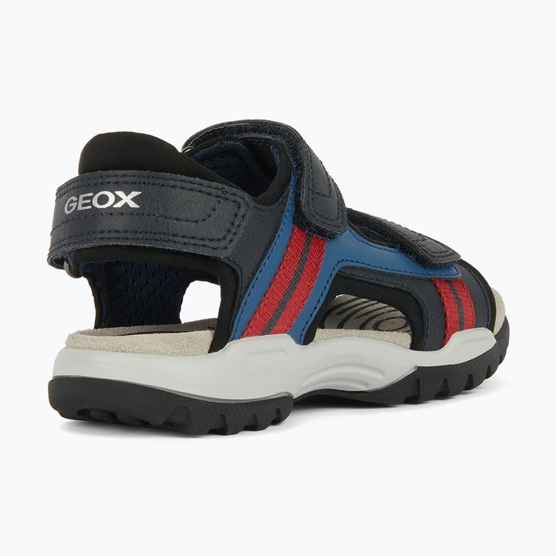 Geox Borealis ozeanblau/rot Junior Sandalen 11