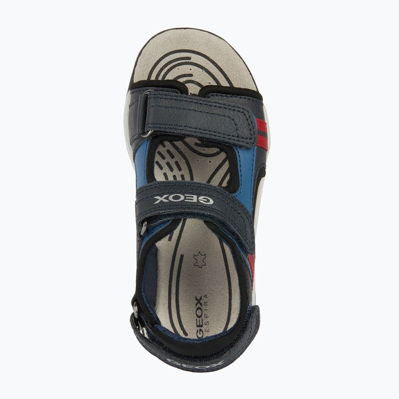 Geox Borealis ozeanblau/rot Junior Sandalen 13