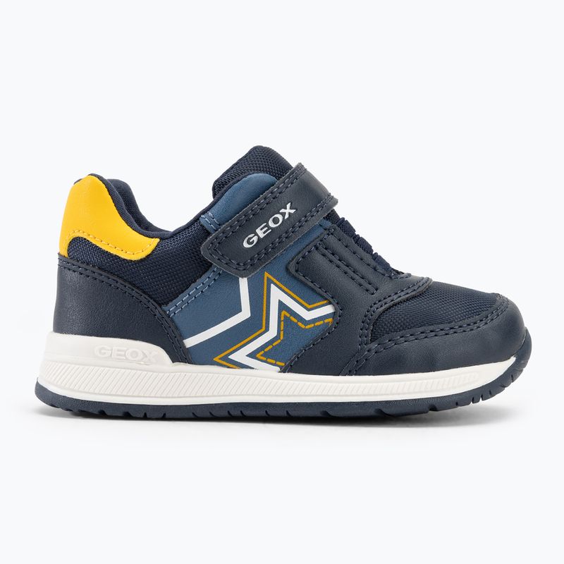 Geox Rishon nylon navy / gelb Kinderschuhe 2