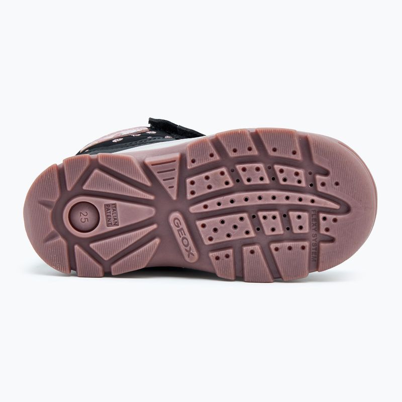 Schuhe Kinder Geox Flantil ABX black/old Rosa 4