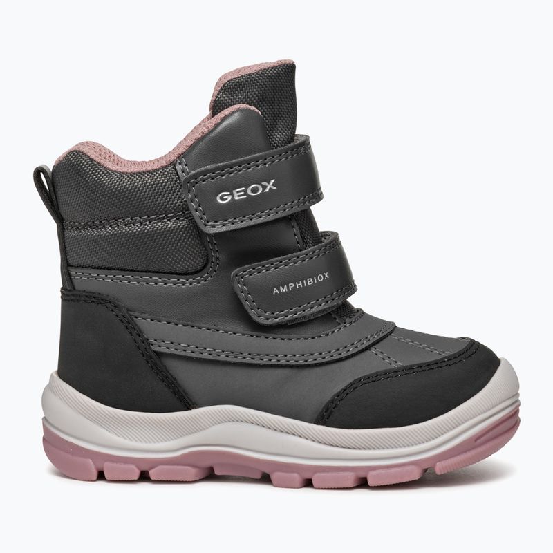 Schuhe Kinder Geox Flantil ABX anthracite/dark pink 9
