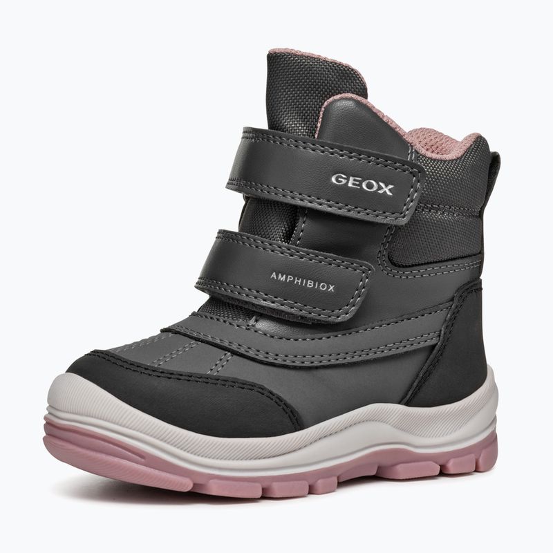 Schuhe Kinder Geox Flantil ABX anthracite/dark pink 10