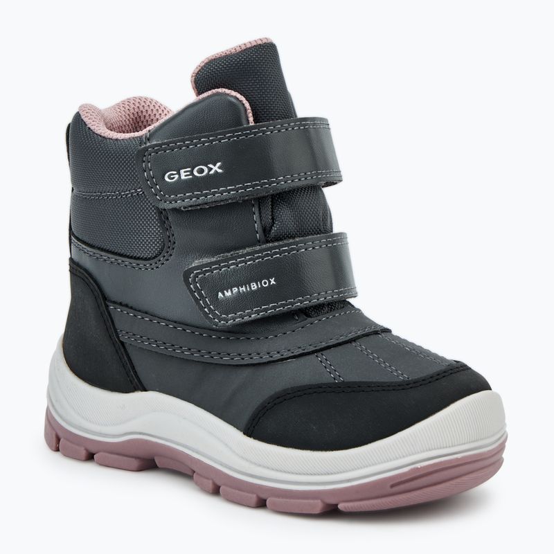 Schuhe Kinder Geox Flantil ABX anthracite/dark pink