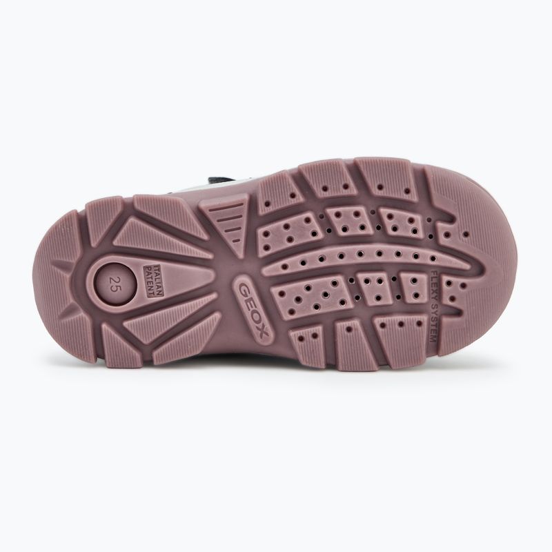 Schuhe Kinder Geox Flantil ABX anthracite/dark pink 4