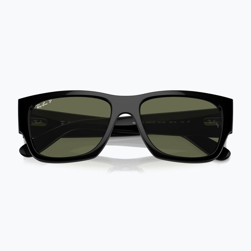 Sonnenbrille Ray-Ban Carlos black/green polarized 3
