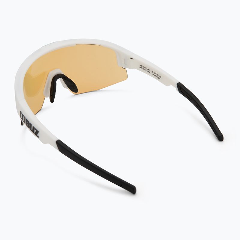 Sonnenbrille Bliz Matrix Small Nano Optics Nordic Light matt white/coral/orange blue 2