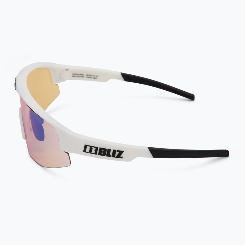 Sonnenbrille Bliz Matrix Small Nano Optics Nordic Light matt white/coral/orange blue 4