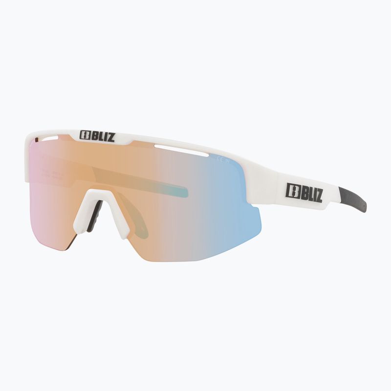 Sonnenbrille Bliz Matrix Small Nano Optics Nordic Light matt white/coral/orange blue