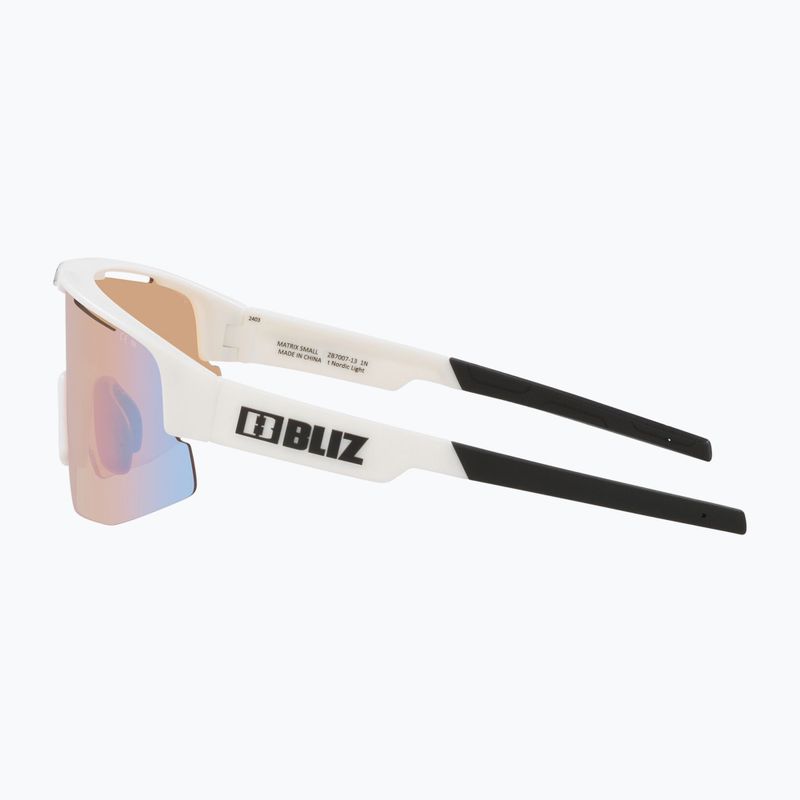 Sonnenbrille Bliz Matrix Small Nano Optics Nordic Light matt white/coral/orange blue 5