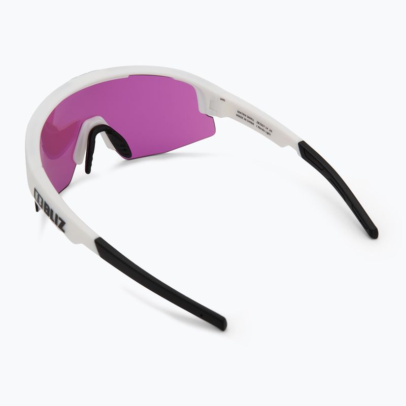 Sonnenbrille Bliz Matrix Small Nano Optics Nordic Light matt white/begonia/violet blue 2