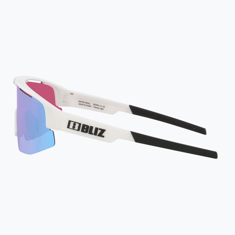 Sonnenbrille Bliz Matrix Small Nano Optics Nordic Light matt white/begonia/violet blue 5