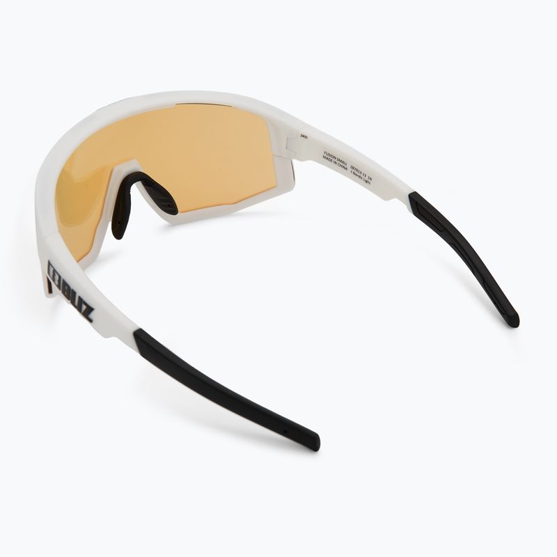 Sonnenbrille Bliz Fusion Small Nano Optics Nordic Light matt white/coral/orange blue 3