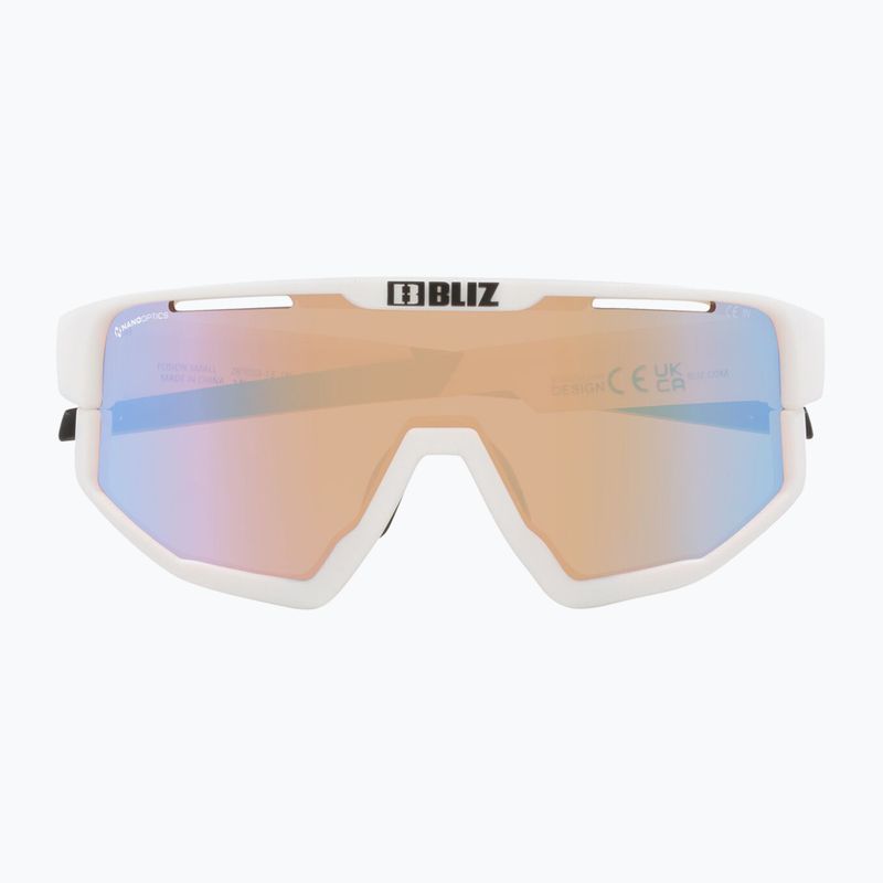 Sonnenbrille Bliz Fusion Small Nano Optics Nordic Light matt white/coral/orange blue 3