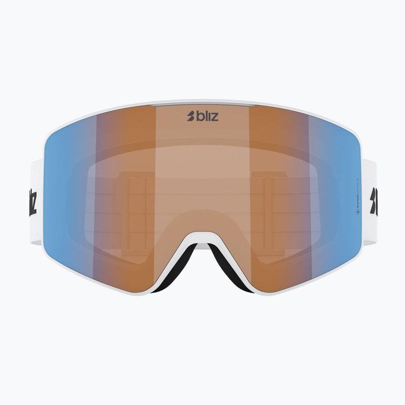 Skibrille Bliz G001 matte white/non orange/blue multi 2