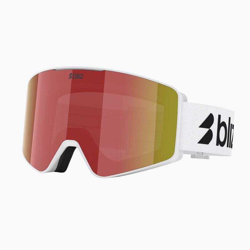 Skibrille Bliz G001S matte white/brown/red multi 6
