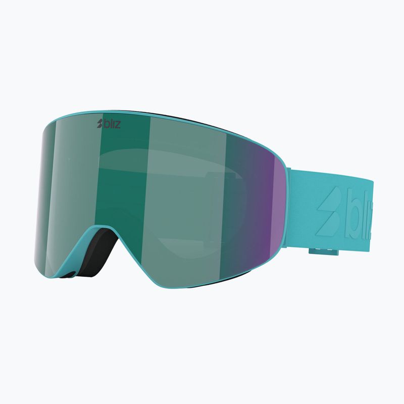 Skibrille Bliz Flow matte turquoise/brown/green multi