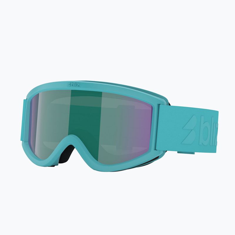 Skibrille Kinder Bliz Pixie Jr matte turquoise/brown/green multi