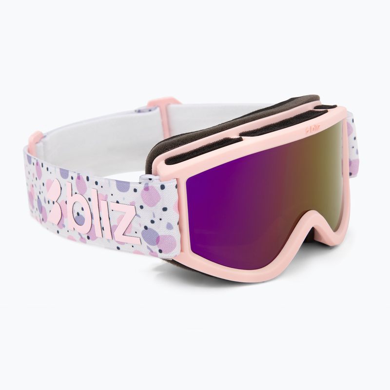 Skibrille Kinder Bliz Pixie Jr matte pink/brown/pink multi