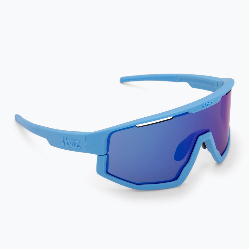 Bliz Fusion Sonnenbrille in mattem Blau/Grau mit blauem Spiegel 2