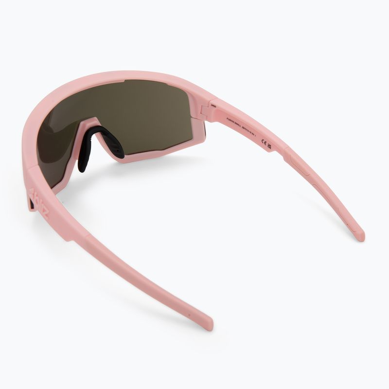 Bliz Fusion Kleine matte puderrosa/braune roséfarbene Sonnenbrille 3