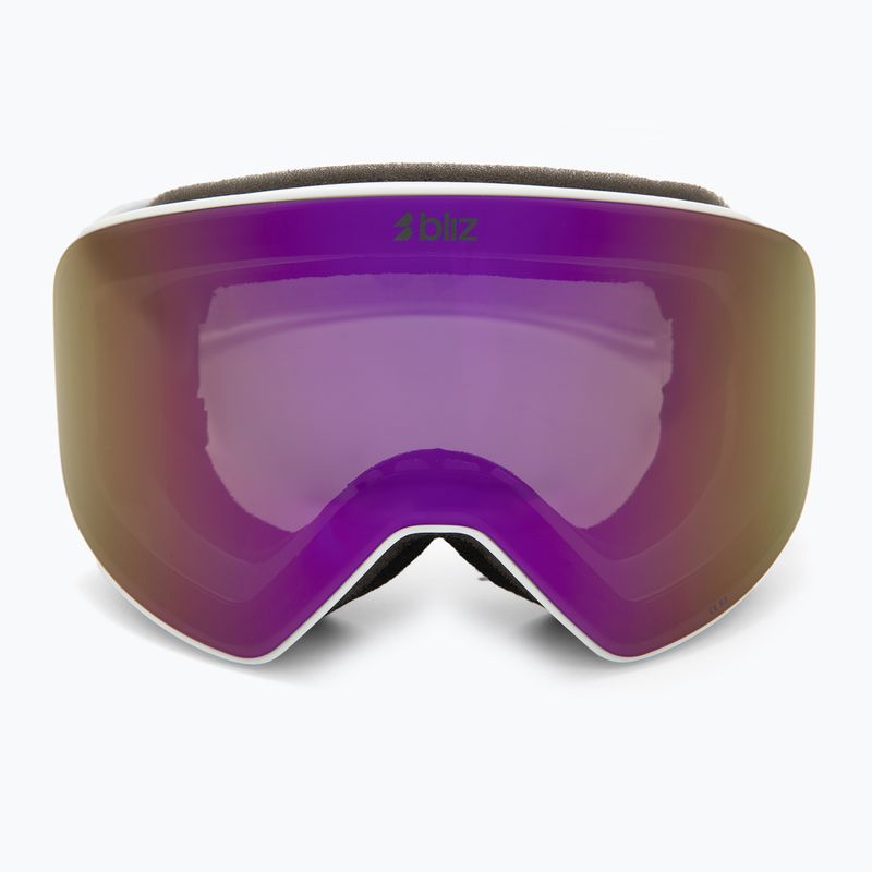 Skibrille Bliz Flow matte white/smoke/pink 2