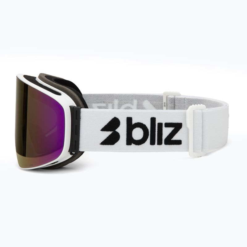 Skibrille Bliz Flow matte white/smoke/pink 4