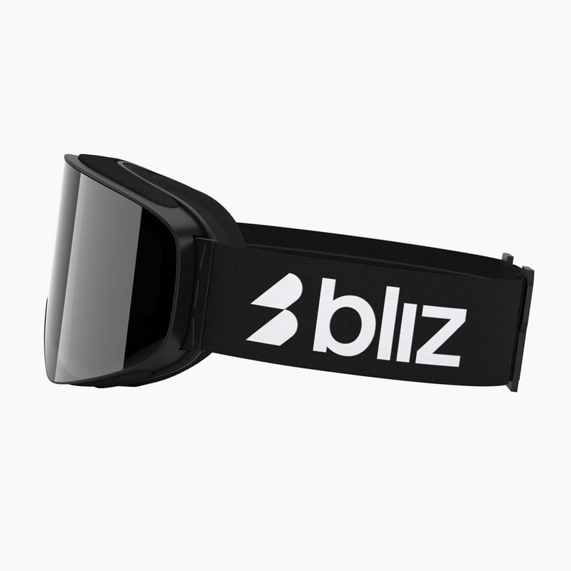 Skibrille Bliz Flow matte black/smoke/silver mirror 9