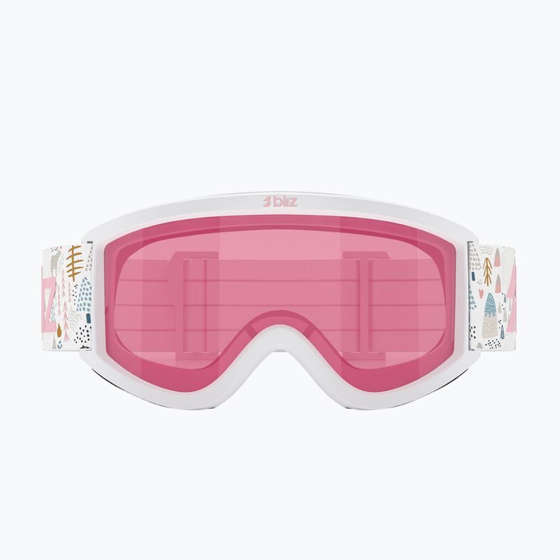 Skibrille Kinder Bliz Pixie Jr matte white/pink 2