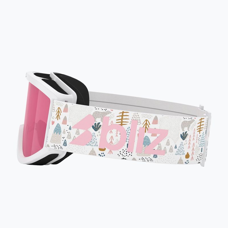 Skibrille Kinder Bliz Pixie Jr matte white/pink 4