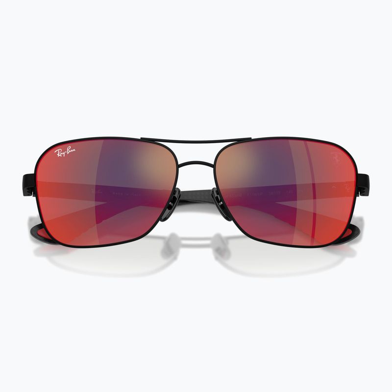 Sonnenbrille Ray-Ban Rb8336M Scuderia matt black/dark grey mirror blue/red 3