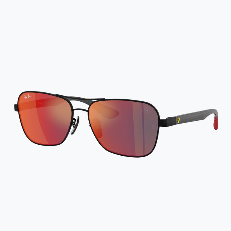 Sonnenbrille Ray-Ban Rb8336M Scuderia matt black/dark grey mirror blue/red 4