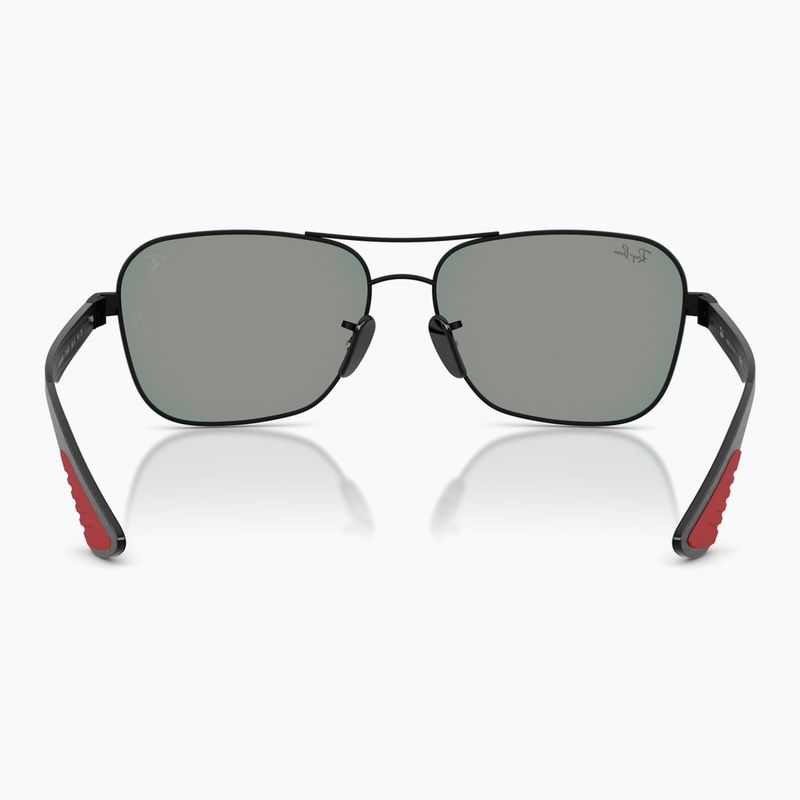 Sonnenbrille Ray-Ban Rb8336M Scuderia matt black/dark grey mirror blue/red 5