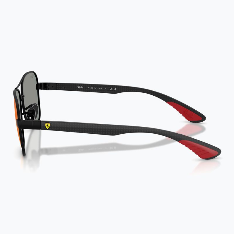Sonnenbrille Ray-Ban Rb8336M Scuderia matt black/dark grey mirror blue/red 6