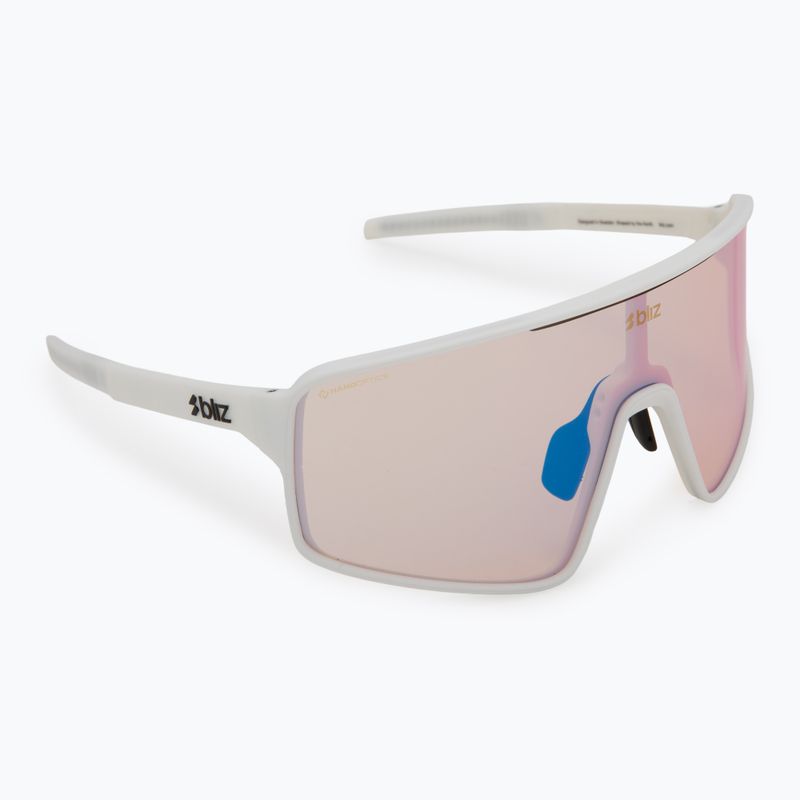Bliz P001S Nano-Optik Nordic Light matt weiß/koralle/orange blau multi Sonnenbrille