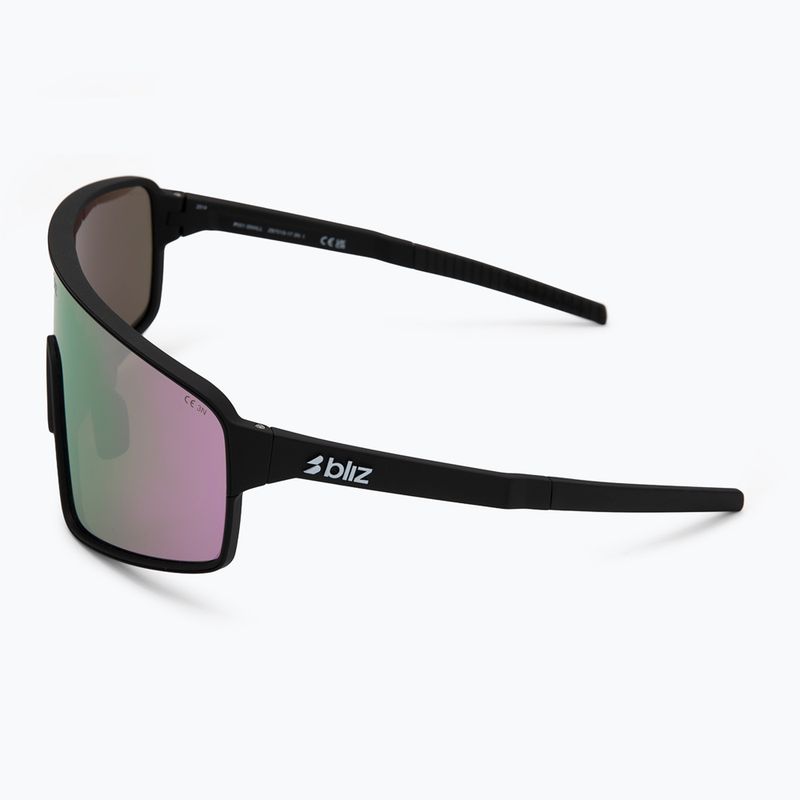 Bliz P001S matte schwarz/braune rosa Spiegel-Sonnenbrille 4