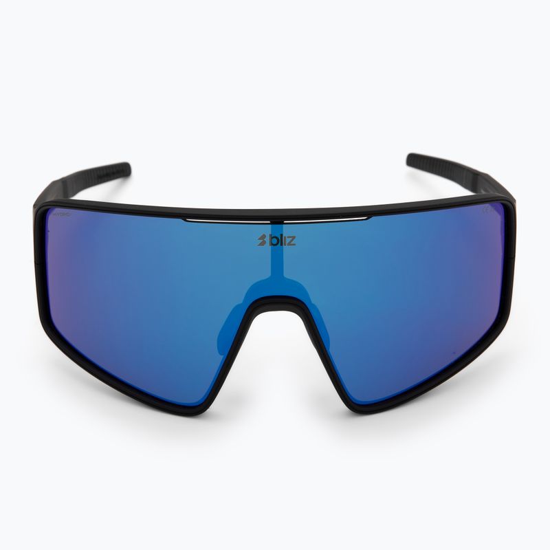 Bliz P001 mattschwarz/grau-blaue Spiegel-Sonnenbrille 3