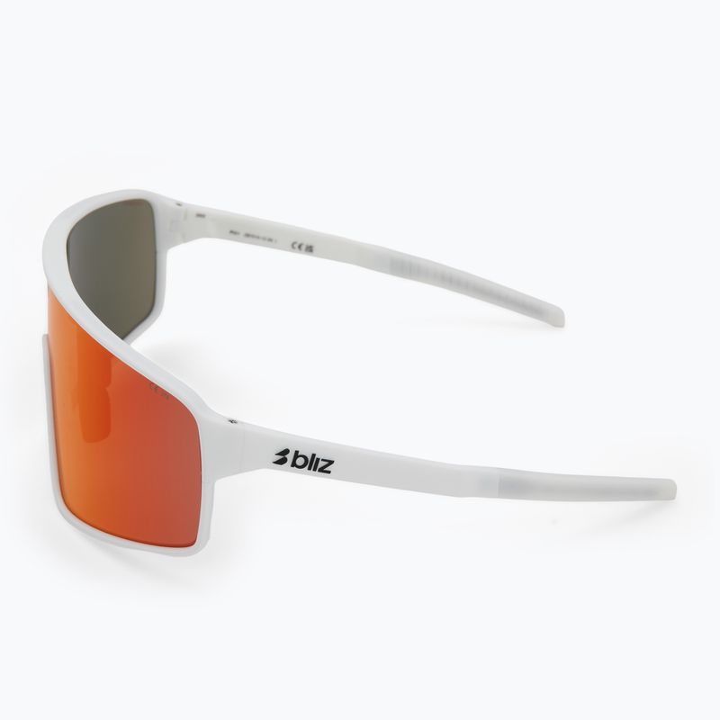 Bliz P001 matte weiß/braune rote Spiegel-Sonnenbrille 4