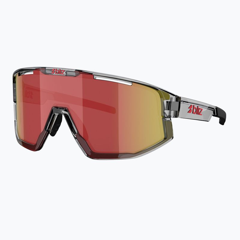 Sonnenbrille Bliz Fusion transparent dark grey/brown red multi